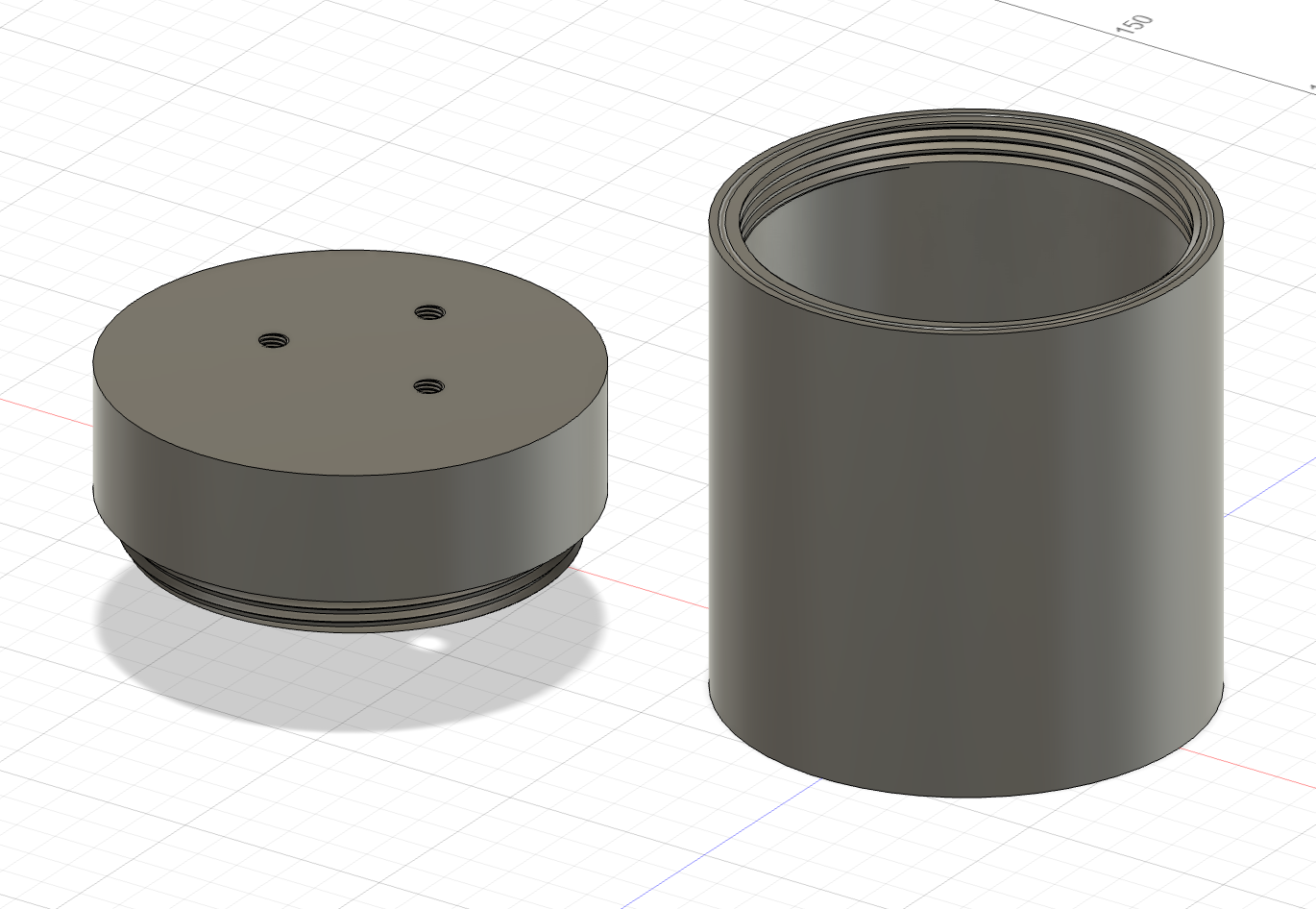 CAD model of the effluent container