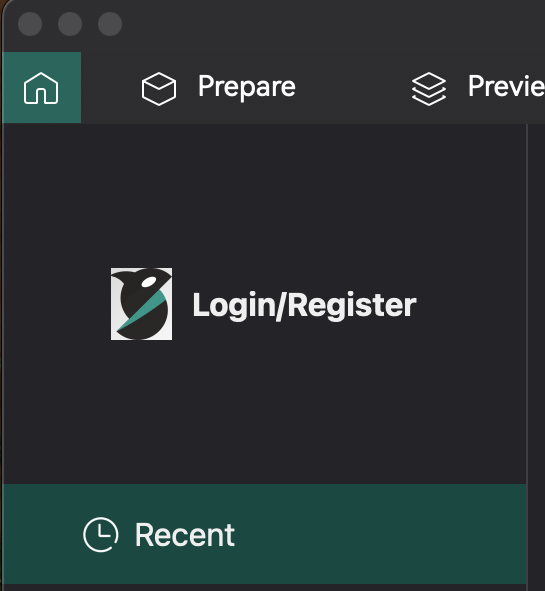 Click Login/Register