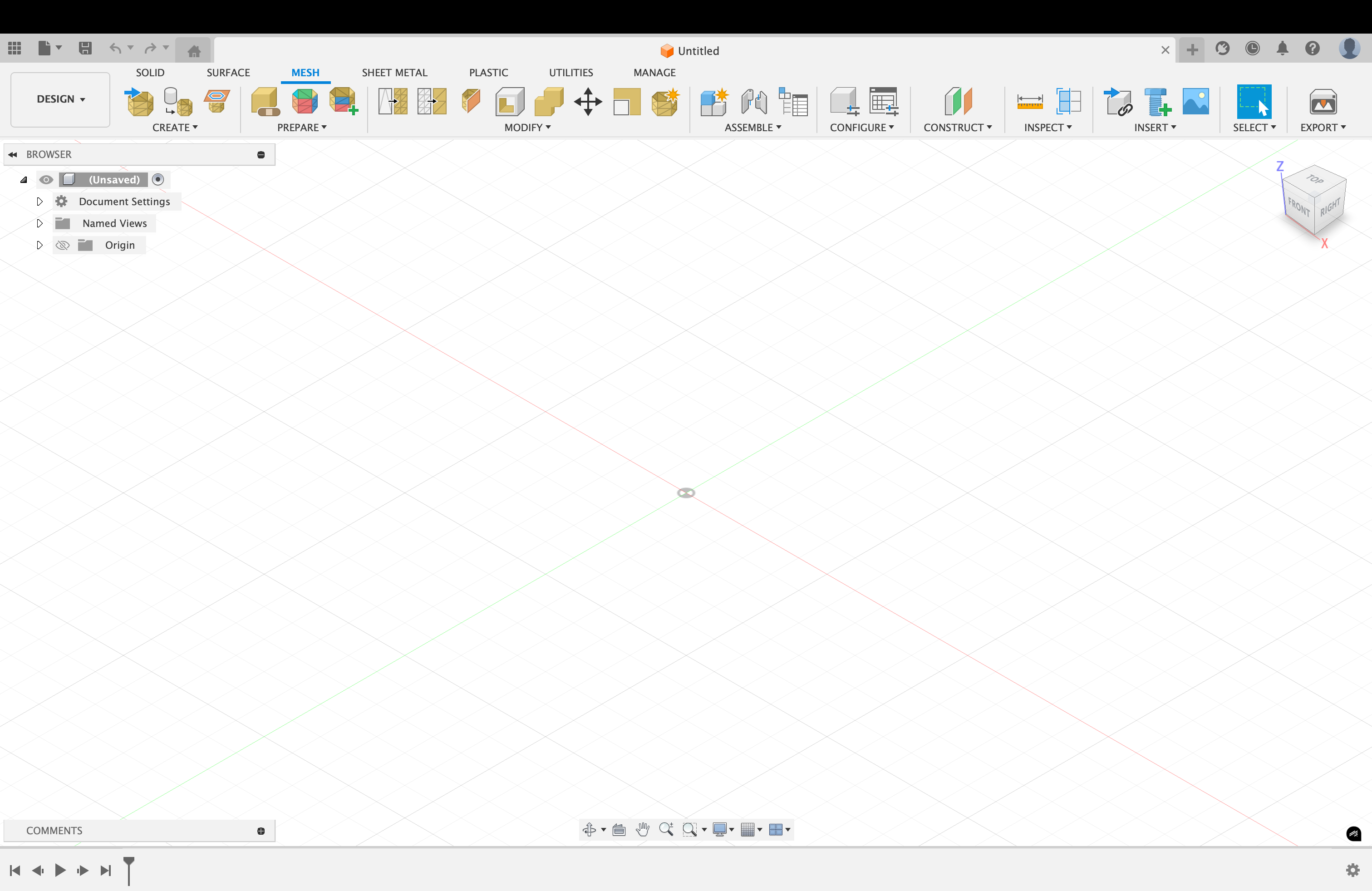 Go to the "MESH" tab.
