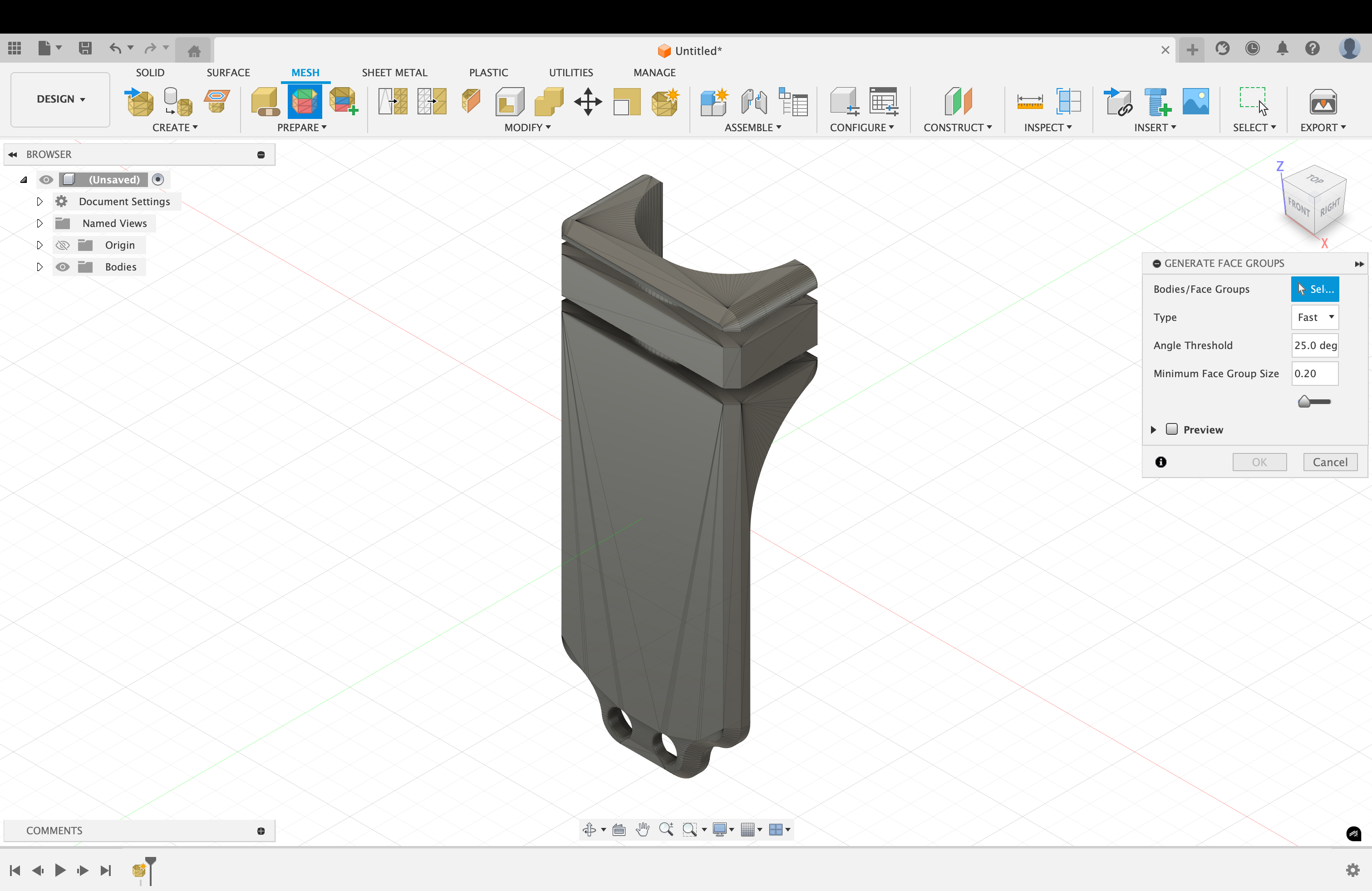 Click "Generate Face Groups"